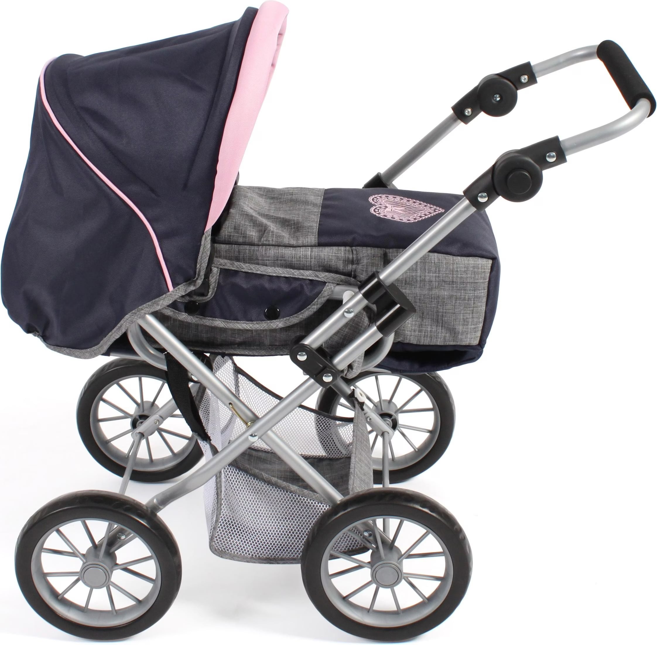 Bayer Chic 2000 Tandembuggy VARIO, Melange anthrazit-pink