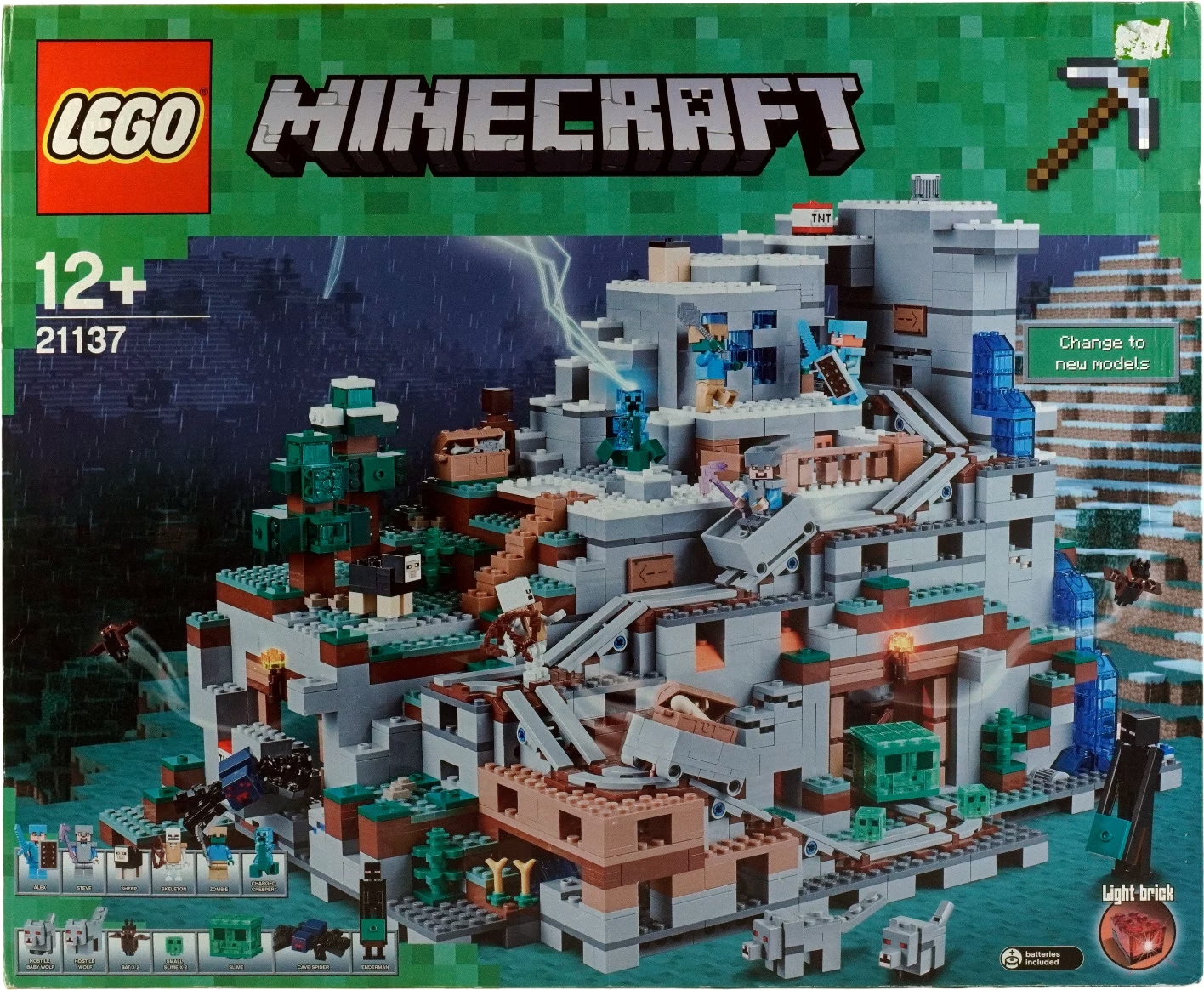 Cave Set Minecraft 21137 The Mountain Cave Biggest Minecraft Set