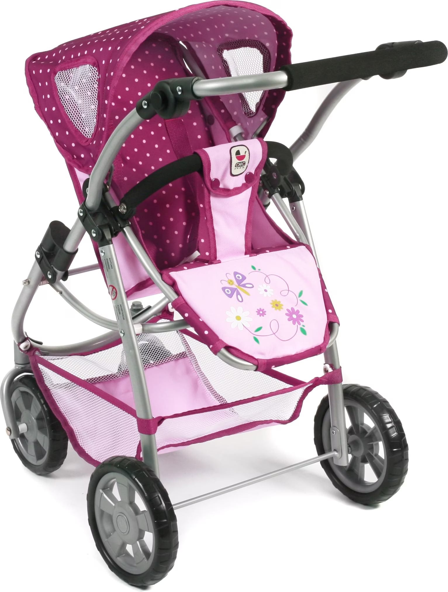 Bayer Chic 2000 - Combi-poppenwagen Emotion – Vlinders Koraal