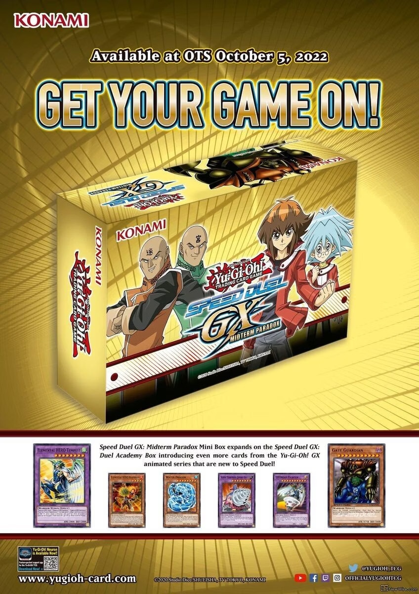 yugioh speed duel gx midterm paradox mini box card list Yu-Gi-Oh! Trading Cards GX: Box, Multi-Color : Toys & Games new Skill Cards for iconic Yu GX Speed Duel Midterm Destruction