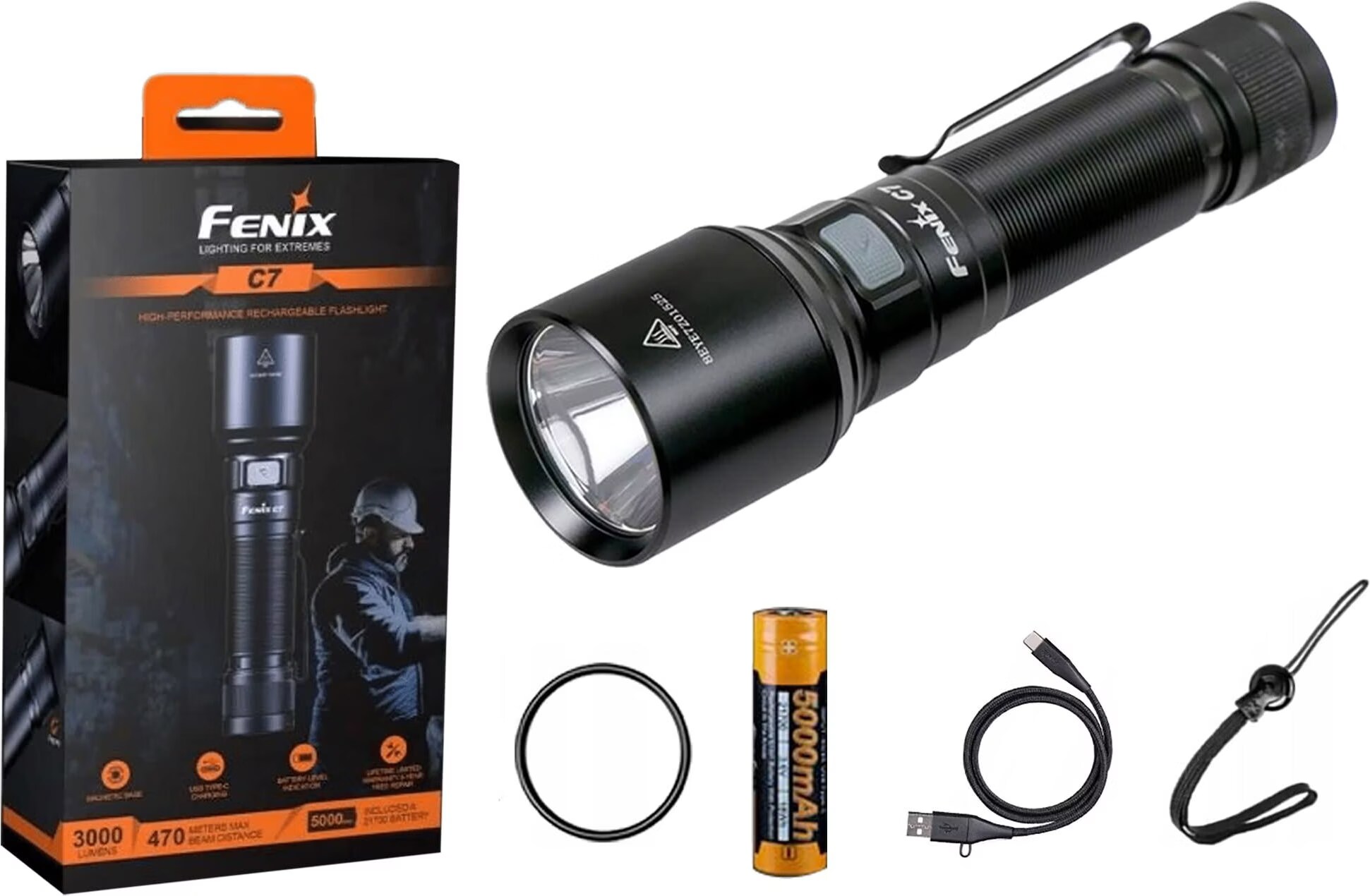 fenix c7 flashlight Pro 4600 Lumen USB-C Rechargeable Work Flashlight, Magnetic Base, Long Runtime, Wide Beam LED, 20W Fast Charging, IP68 Waterproof, for Jobsite, Security, Emergency with Lumentac Organizier : Tools & The Fenix C7 is an advanced rechargeable flashlight Stepin Adventure | Light