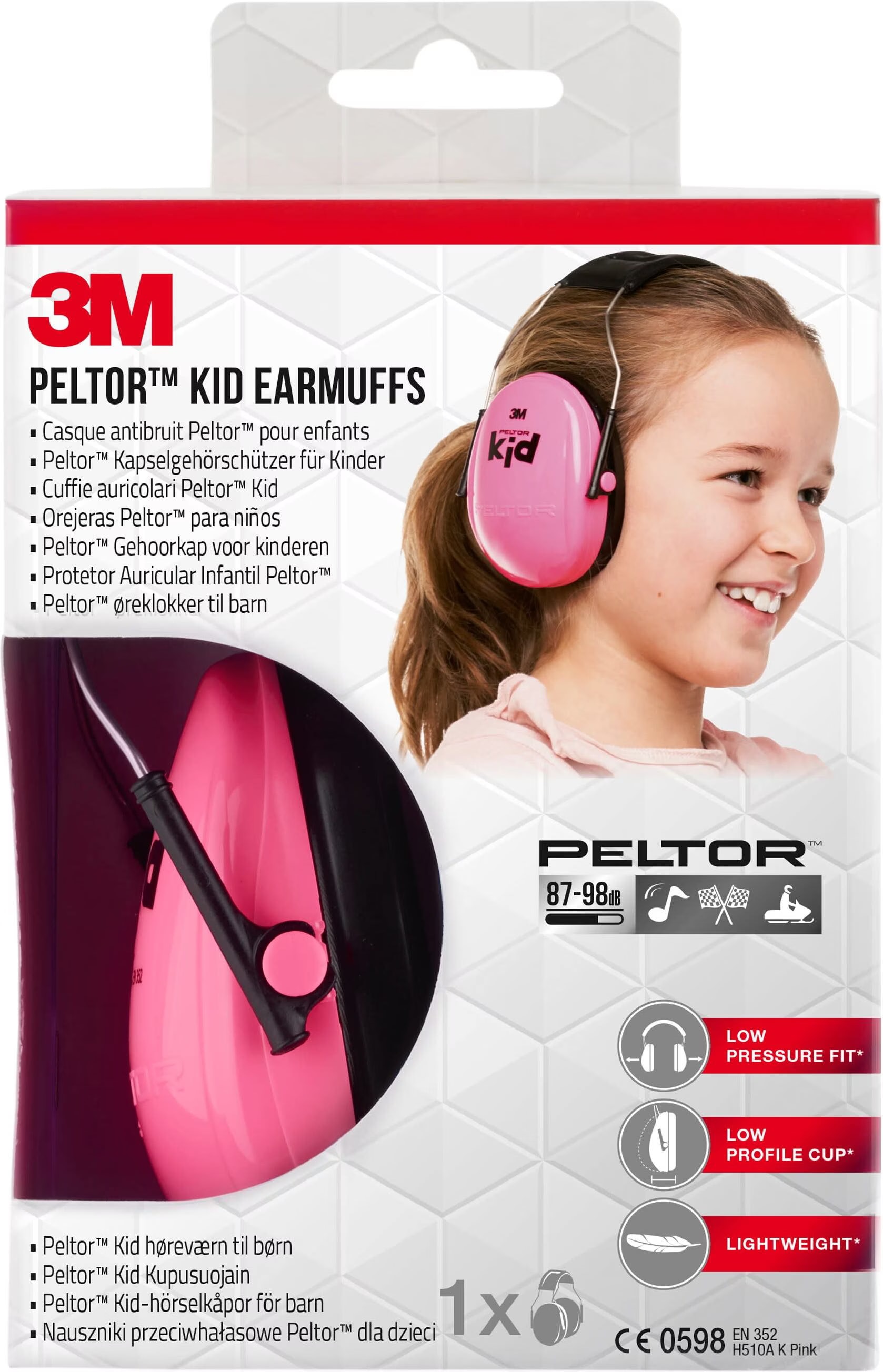 3M Peltor Kid Eardefender Pink H510AK-442-RE - Earshot Communications - View #4